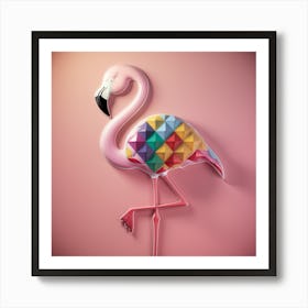 Rainbow Flamingo (3) Art Print