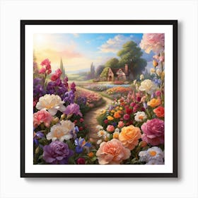 Flower Garden 1 Art Print