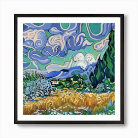 Field Of Daisies Art Print