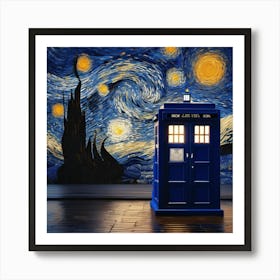 Tardis van gogh Art Print