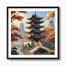 Default Chinese Pagoda Art Print 0 Art Print