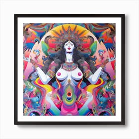 Psychedelic Goddess Art Print