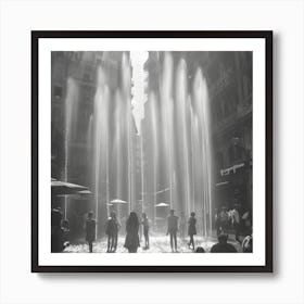 Fountains Of Barcelona 1 Art Print