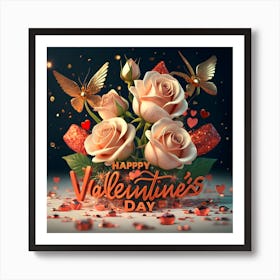 Happy Valentine's Day 2 1 Art Print