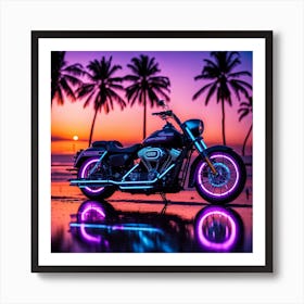 Harley-Davidson Motorcycle Art Print