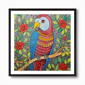 Parrot On A Branch 1 Art Print