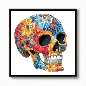 Mosaic Skull 1 Art Print