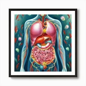 Organs Of The Human Body 17 Art Print