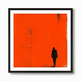 Man In Orange Art Print