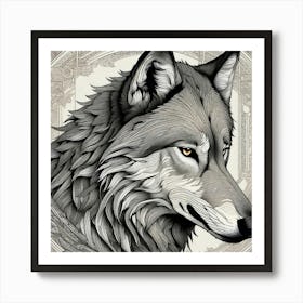 Wolf art 20 Art Print by Noctarius - Fy