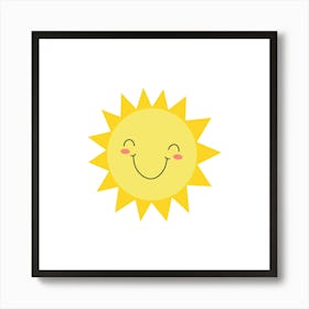 Cute sun printable art, smile sun print for Kids room, Sun poster, Kids playroom poster, Nursery sun wall art Downloadable file Affiche