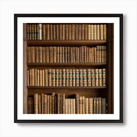 Old Books Bookcase Old Books Historical Art Print