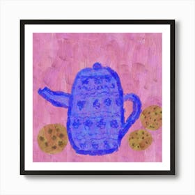 Teapot And Cookies Art Print
