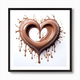 Chocolate Love Heart Art Print