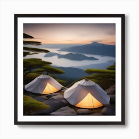 CAMPING JAPANESE STYLE Art Print