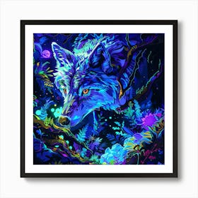 Wolf In The Forest 13 Art Print