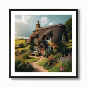 Cottage In The Countryside Art Print