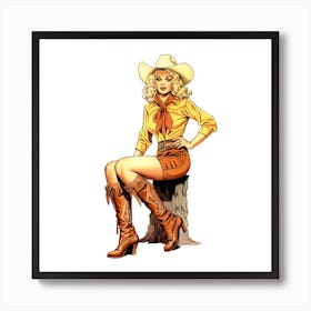 Full Body Cowgirl 1 Art Print