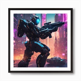 Futuristic Robot 5 Art Print