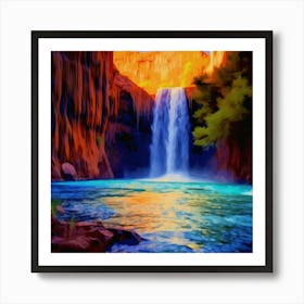 Waterfall In Arizona 1 Art Print