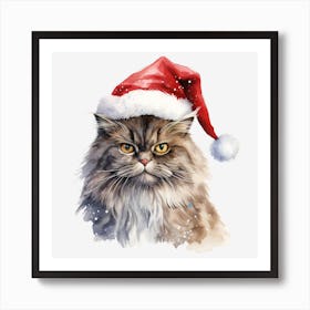 Santa Cat 31 Art Print