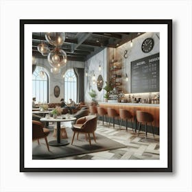 Coffee Shop Interior Design 1 Art Print