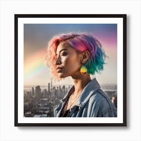 Rainbow Woman Art Print
