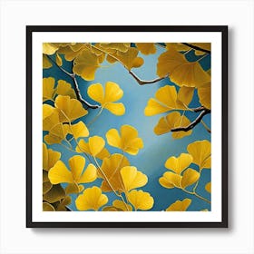 Ginkgo Leaves 24 Art Print