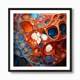 Xhl7071 A Close Up Image Of Red Blue And Orange Paint In The St 07a9ffb7 D5f8 4a11 9cad 20e1ae05bca3 Art Print