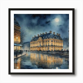 Parisian Architectural Beauty Parisian Café Culture Art Print