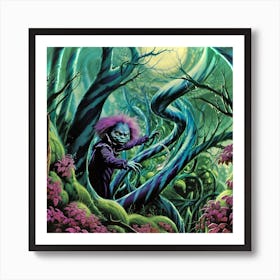 Cheshire In The Jungle Art Print