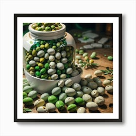 Olives In A Jar Art Print