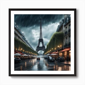 Rainy Day In Paris Art Print
