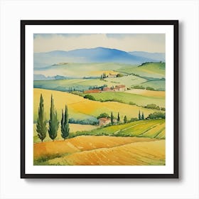 Tuscan Countryside Art Print