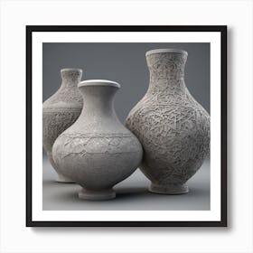 Three Vases Art Print