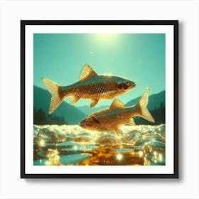 Golden fish Art Print