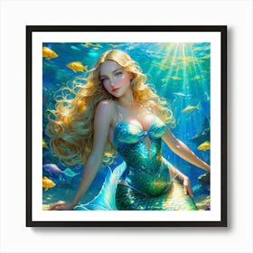 Mermaid fuhj Art Print