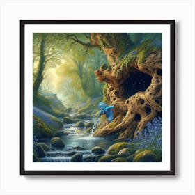 Stream In The Woods Art Print