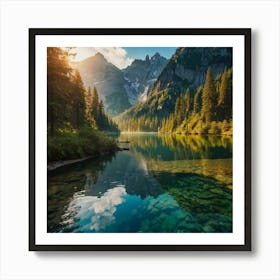 Lake In The Mountains 3 Art Print