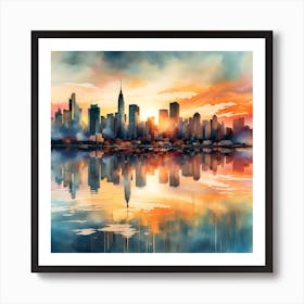 City Skyline Art Print