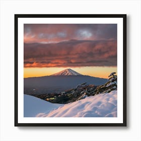 Mt Fuji At Sunset 1 Art Print