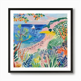 Seaside Painting Matisse Style 5 Art Print