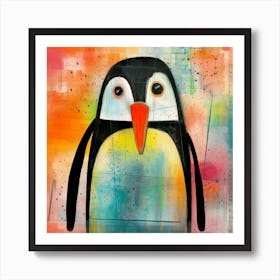 Maraclemente Penguin Painting Style Of Paul Klee Seamless 1 Art Print