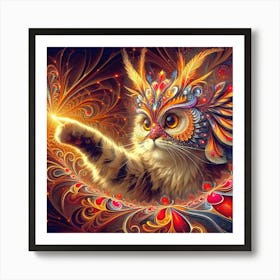 Feline Cat Creative Artwork Illustration 94 Art Print