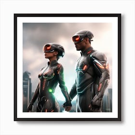 Futuristic Couple 86 Art Print