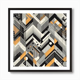 Gray and yellow 2 Art Print