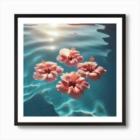 Pink Hibiscus Flower Art Print