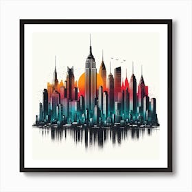 New York City Skyline 8 Art Print