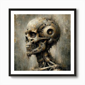 Skeleton Head Art Print