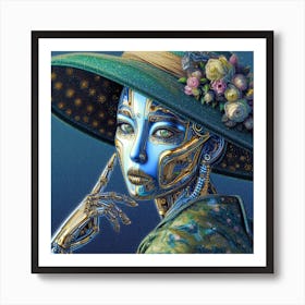 Robot Lady Art Print